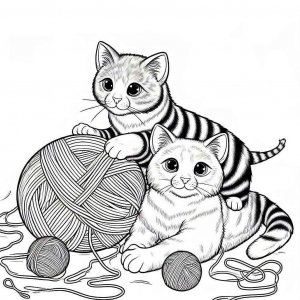 Cat coloring page - picture 39