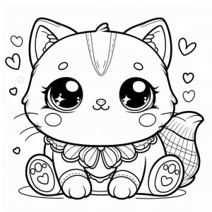 Cat coloring page - picture 40