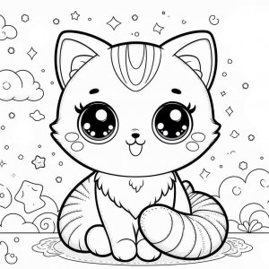 Cat coloring page - picture 41