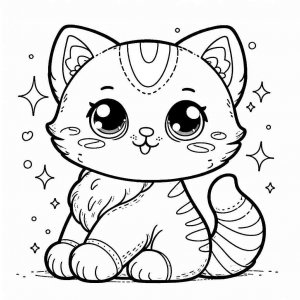 Cat coloring page - picture 42