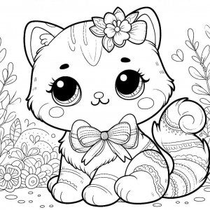 Cat coloring page - picture 43