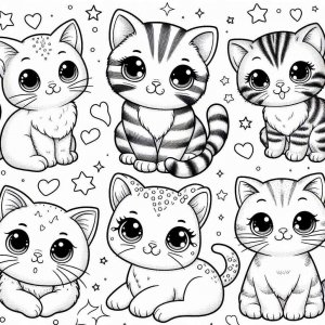Cat coloring page - picture 45