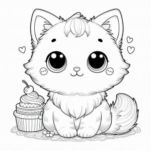 Cat coloring page - picture 46