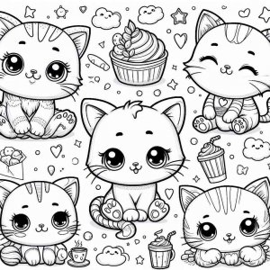 Cat coloring page - picture 47