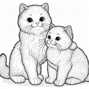 Cat coloring page - picture 48