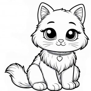 Cat coloring page - picture 49