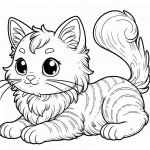 Cat coloring page - picture 53