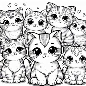 Cat coloring page - picture 54