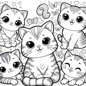 Cat coloring page - picture 55