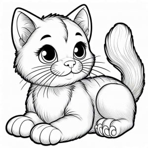 Cat coloring page - picture 57