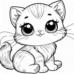 Cat coloring page - picture 59