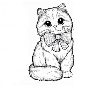 Cat coloring page - picture 6