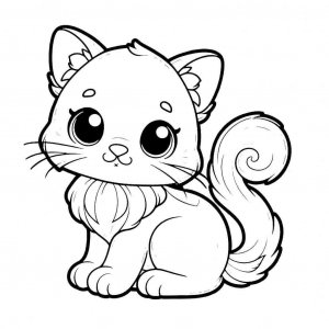 Cat coloring page - picture 62