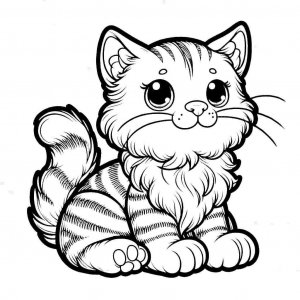 Cat coloring page - picture 63