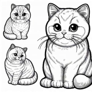 Cat coloring page - picture 9