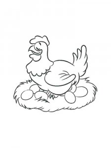 Chicken coloring page - picture 11