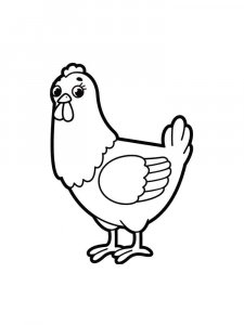 Chicken coloring page - picture 3