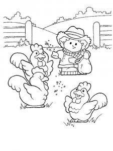 Chicken coloring page - picture 21