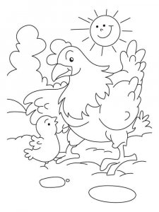 Chicken coloring page - picture 22
