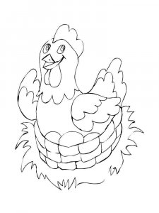 Chicken coloring page - picture 26