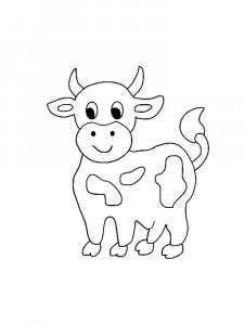 Cow coloring page - picture 31