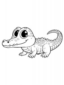 Crocodile coloring page - picture 29