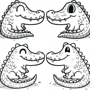 Crocodile coloring page - picture 31