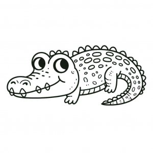 Crocodile coloring page - picture 45