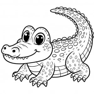 Crocodile coloring page - picture 5