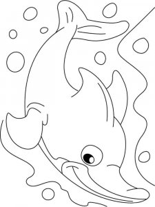 dolphin coloring page - picture 1