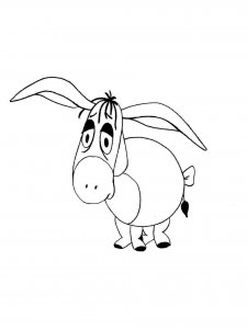 Donkey coloring page - picture 12