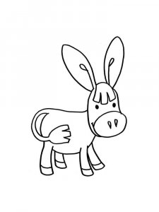 Donkey coloring page - picture 21