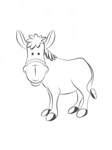 Donkey coloring page - picture 22