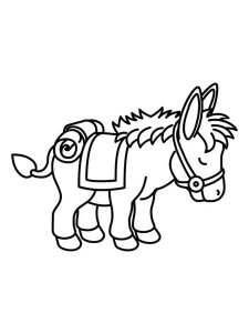 Donkey coloring page - picture 33