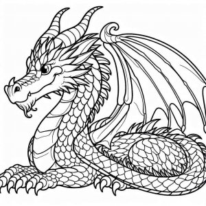 Dragon coloring page - picture 10