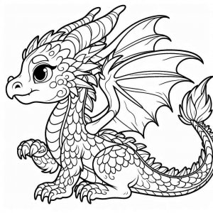 Dragon coloring page - picture 11