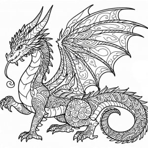 Dragon coloring page - picture 12