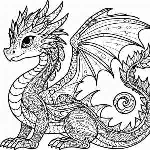 Dragon coloring page - picture 13