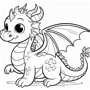 Dragon coloring page - picture 16