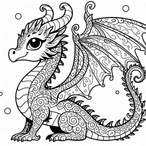 Dragon coloring page - picture 18