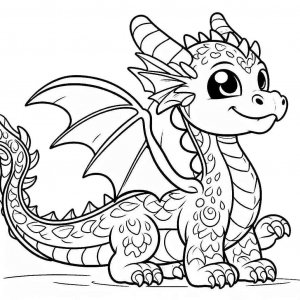 Dragon coloring page - picture 19