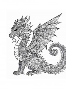 Dragon coloring page - picture 2