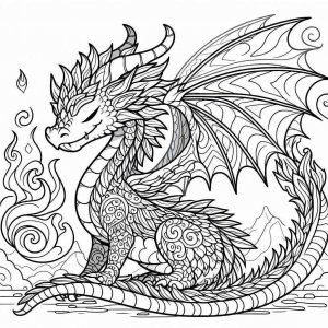 Dragon coloring page - picture 20