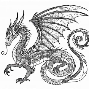 Dragon coloring page - picture 23
