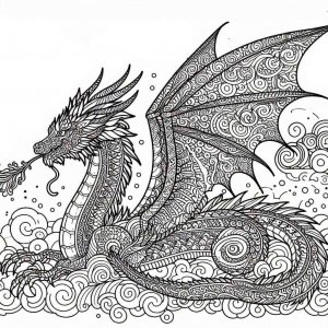 Dragon coloring page - picture 4