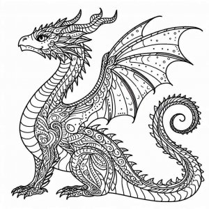 Dragon coloring page - picture 6