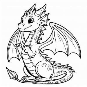 Dragon coloring page - picture 7