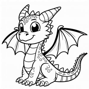 Dragon coloring page - picture 8