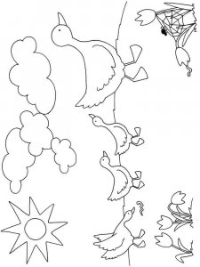 Duck coloring page - picture 5