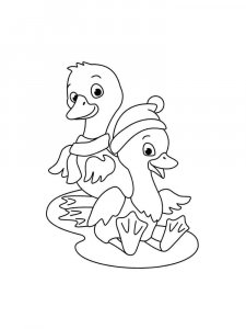 Duck coloring page - picture 19